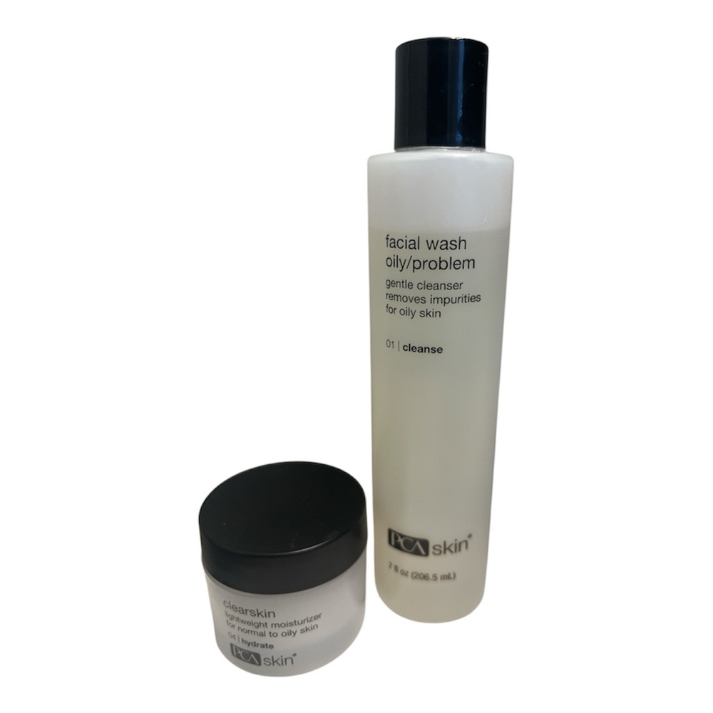 PCA Skin Bundle: Facial Wash Cleanser & Moisturizer for Oily Skin